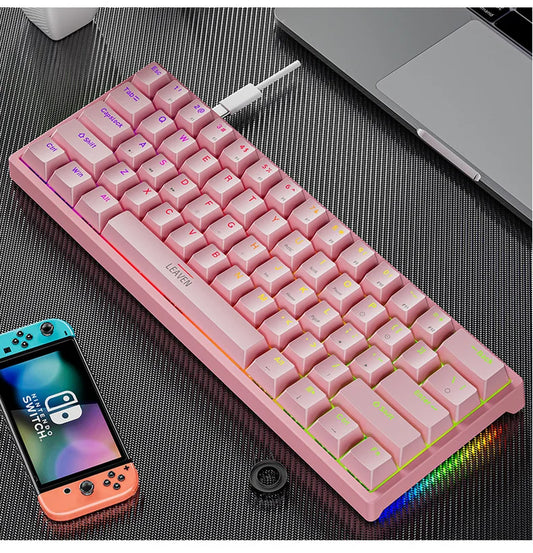 K620 Mini Gaming Tastatur – 60% Mechanische RGB Tastatur mit 61 Tasten, Hotswap & Type-C Kabel – Ergonomisch & Kompakt für Gamer