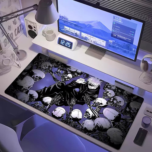 Large Gaming Mousepad Jujutsu Kaisen Mouse Pad Anime Gojo Satoru Desk Mat Gamer Company Keyboard Mouse Mats Computer Carpet